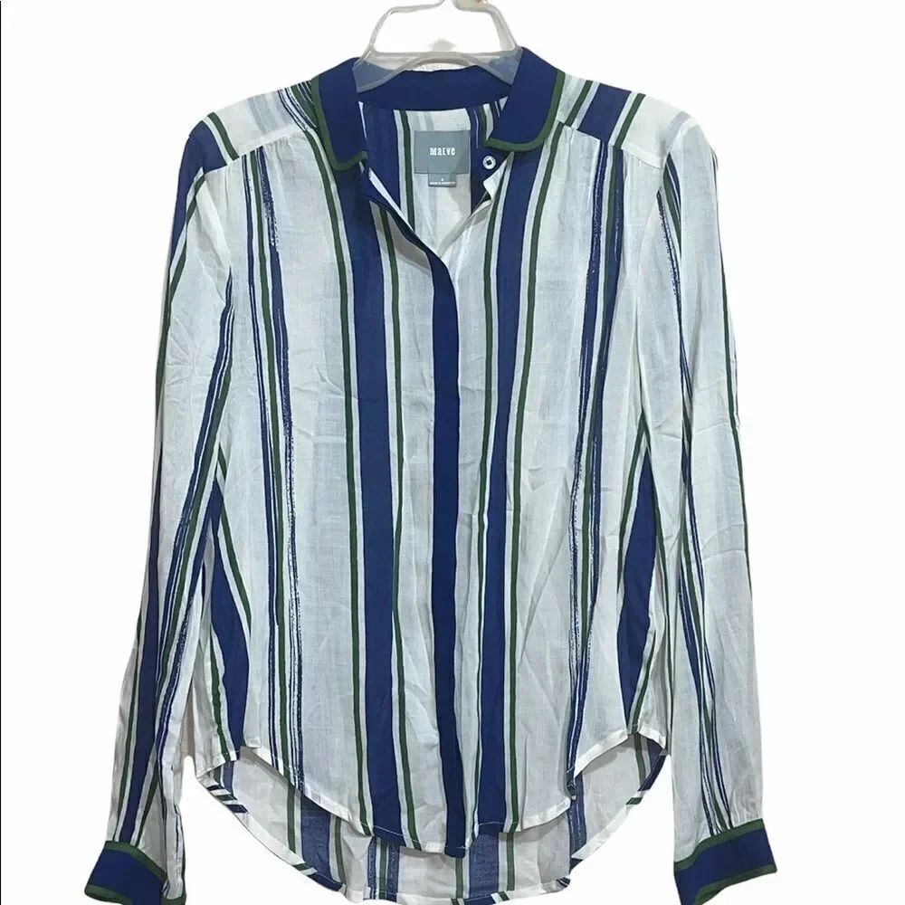 Anthropologie Maeve art house button down blouse